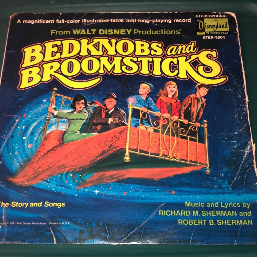 Vintage Disneyland Record 1971 Walt Disney's Bedknobs & Broomsticks